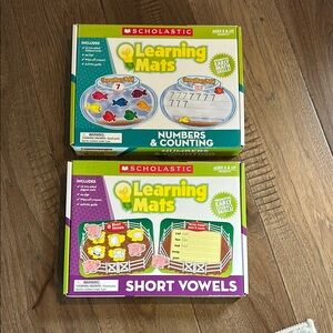 Scholastic Learning Mats - Numbers & Counting and Short Vowels